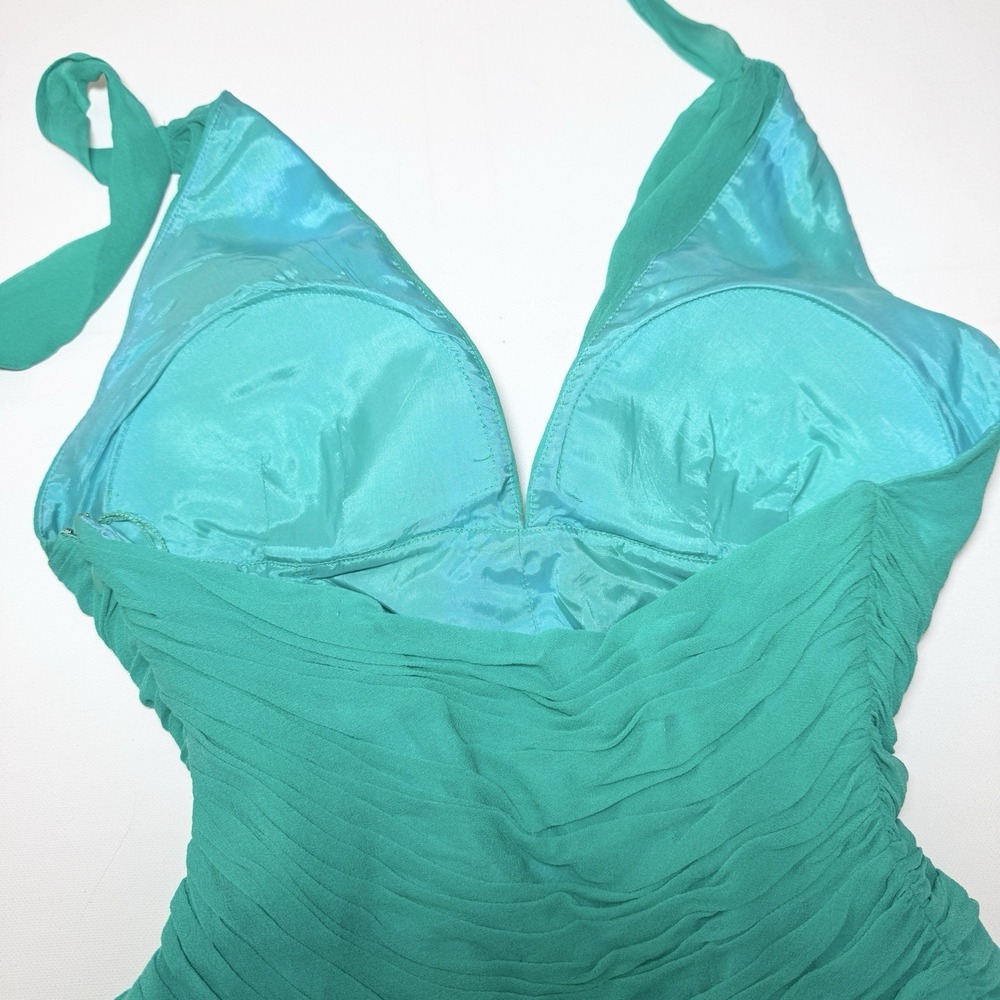 Cache Y2K Silk Halter Babydoll Dress 10 Hoco Party Fairy Mermaid Graduation - Picture 6 of 14